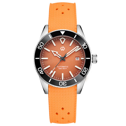 Upgraded Model Men's Automatic Watch Mechanical 3D Dimensional Luminous Watch Needle Ceramic Bezel 150 Meters Waterproof Diving