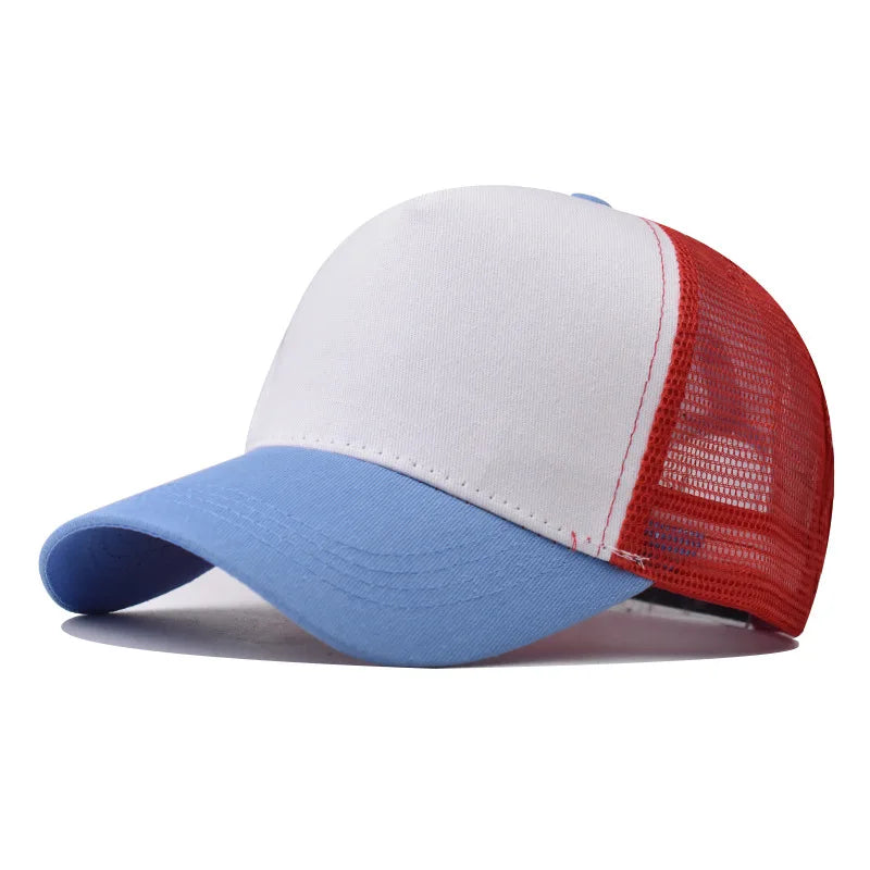 Cappellino da baseball per adulti, cappellino a rete, visiera curva poco profonda, cappello unisex, cappello estivo, cappello traspirante, cappellino da ombra, cappellino per primavera e autunno, cappellino hip hop aderente