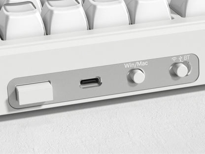 Womier L75 White Crystal Wireless Gaming Keyboard Tri-Modes Hot-Swappable Customized RGB Backlight Mechanical Keyboard Gasket