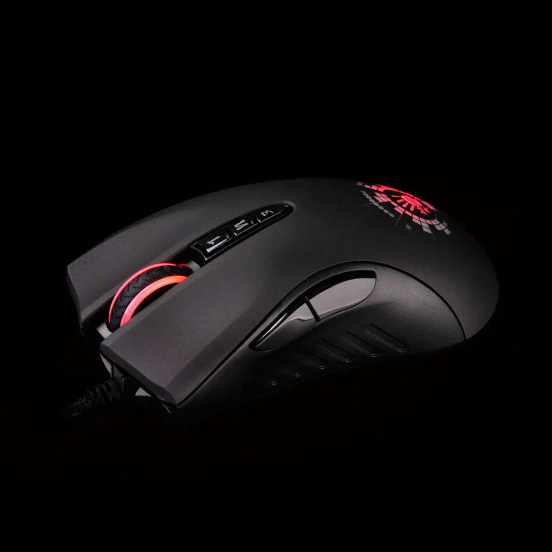 A4TECH Bloody A91 gamingmus, 4000 DPI, drag click, 1000HZ, 6666FPS, 8 knappar, Metal X' Glide Armor Boot, över 20 miljoner klick