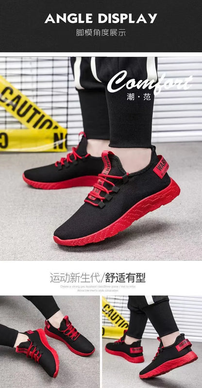 Leichte Herren-Sneaker, lässige Mesh-Sportschuhe für den Sommer, Outdoor-Schuhe für Herren mit weicher Sohle, atmungsaktiv, komfortabel und modisch, trendige Laufschuhe