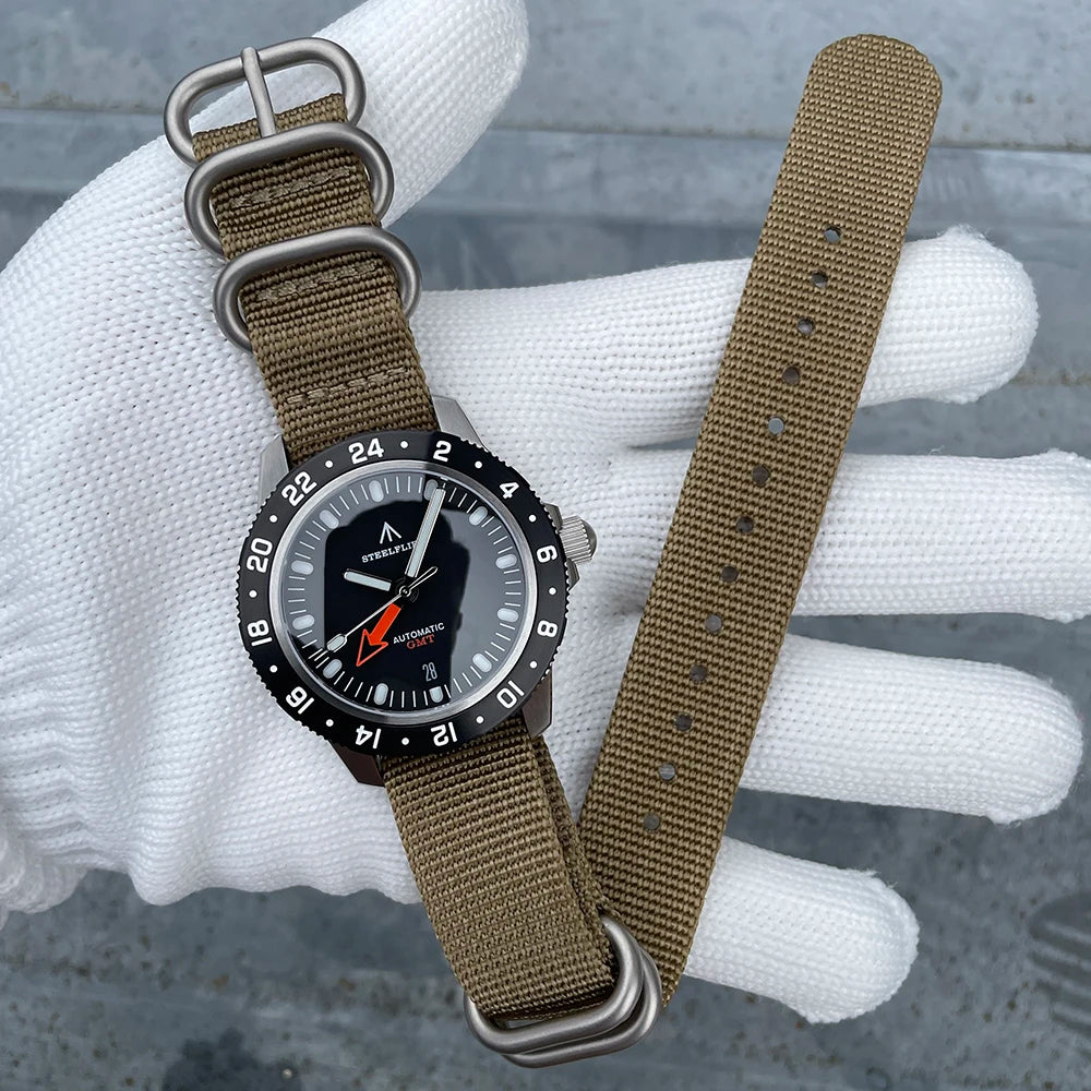STEELFLIER SF793 NEW Automatic Mechanical Luxury Wristwatch NH34 Movement Synthetic Sapphire 20Bar Waterproof Men Luminous Watch
