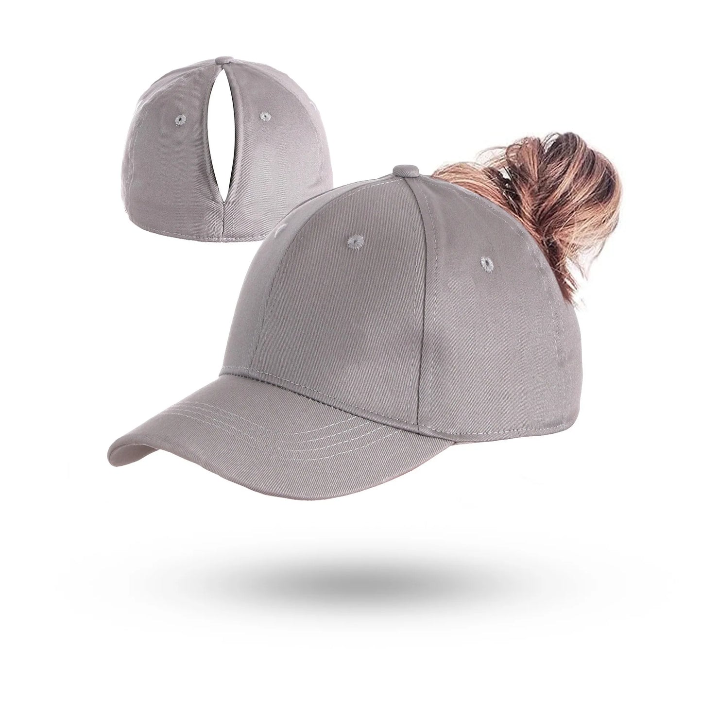 TikTok Heat Magnetic Ponytail Caps For Women Sport Wear Breathable Cotton Adjustable Baseball Hat