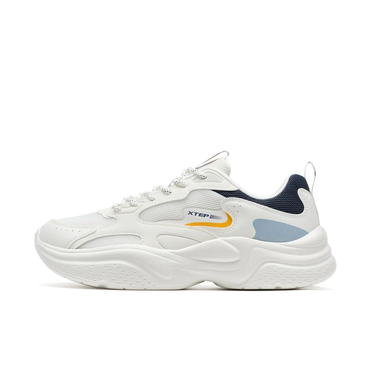 Sapatos casuais Xtep para homem: novidade de verão, em malha respirável, sola grossa, com salto, leves, para jovens, sapatos desportivos de moda 875319320001
