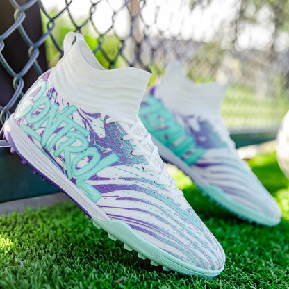 Chaussures de football pour homme, crampons, baskets montantes, chaussures de foot de haute qualité, antidérapantes, pour futsal, gazon, match en salle, best-sellers FG/TF