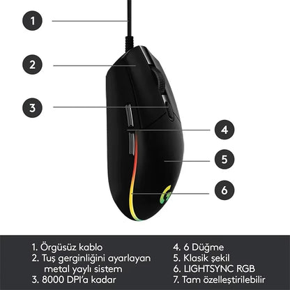 Logitech G305 G304 Gaming Mouse Wireless High DPI Gaming Mouse with 12000 DPI, HERO Sensor, Long Battery Life for PC Gaming, Home & Office
