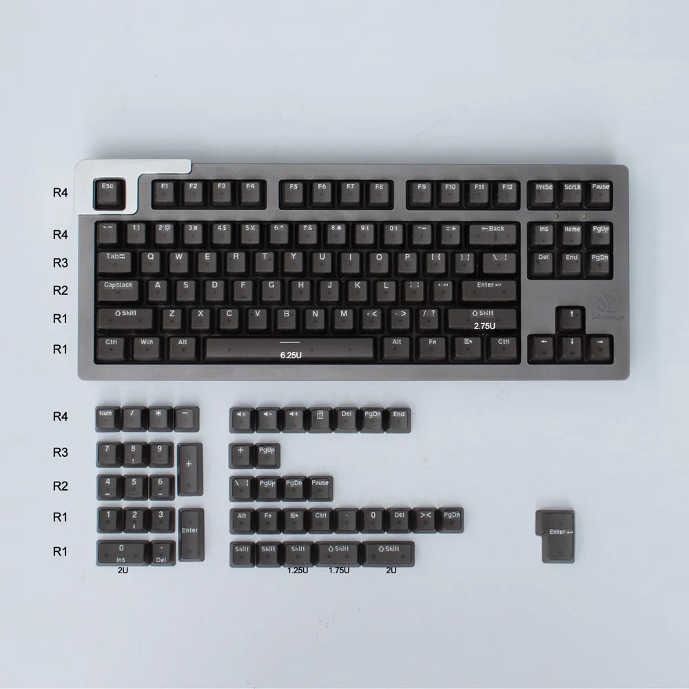 132 Keys OEM Profile Transparent Clear Keycaps For Mx Switch Mechanical Keyboard ABS Keycap RGB backlit Game Keyboard Key caps