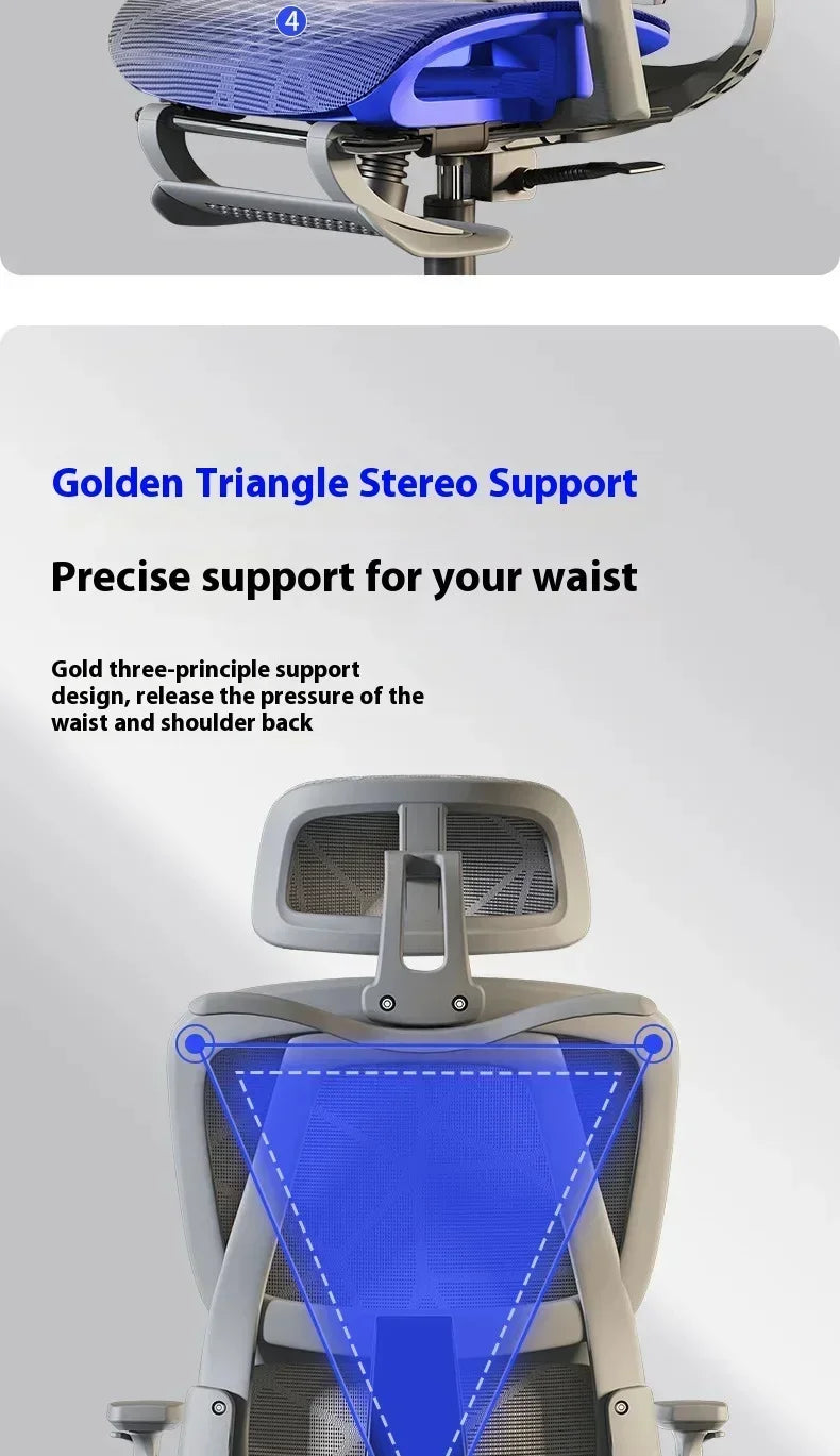 Ergonomic Gaming Office Chair Adjustable 3D Armrests Headrest Lumbar Support Computer Desk Chair with Footrest & Reclining Backrest