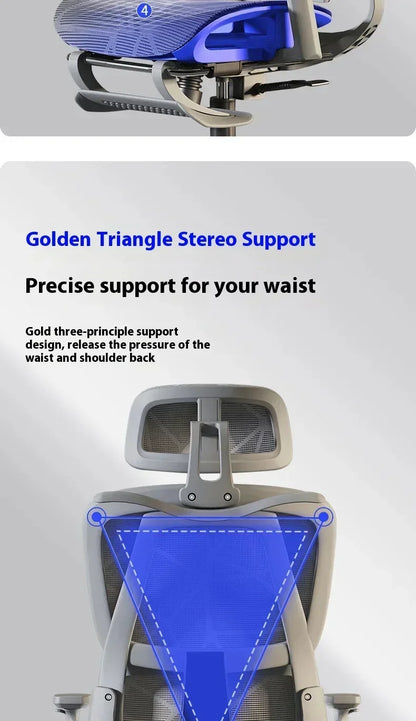 Ergonomic Gaming Office Chair Adjustable 3D Armrests Headrest Lumbar Support Computer Desk Chair with Footrest & Reclining Backrest