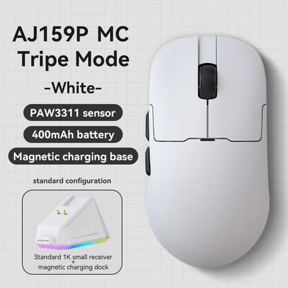 Gaming miška Ajazz AJ159 PRO/APEX 8000Hz, povratna frekvenca, Paw3950, barvni zaslon, magnetno stojalo AJ159P, za pisarno in gaming
