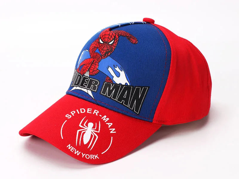 Figurka z anime Marvela Spider-Man – czapka z daszkiem z motywem kreskówkowym, bawełna i poliester, czapka z daszkiem dla chłopców i dziewcząt, akcesoria do nakryć głowy, prezent urodzinowy dla dzieci