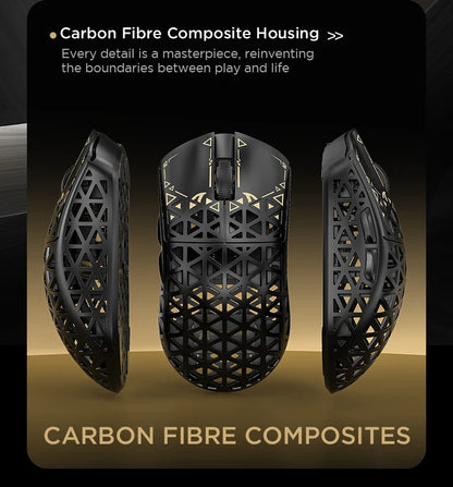 ATTACK SHARK R5 Ultra Carbon Fiber Wireless Gaming Mouse, 42g Lightweight Gaming Mouse, PAW3950MAX Sensor, 42000 DPI, 8000Hz, Tri-Mode Connectivity