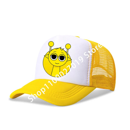 Sprunkis Boys Girls Child Cartoon Baseball Caps Kids Hip Hop Breathable Mesh Hat Cute Anime Sunbonnet Shade Caps Birthday Gifts