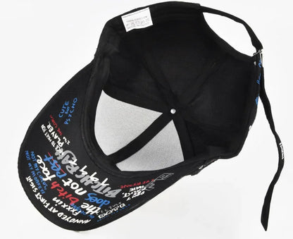 Trendy Unisex Graffiti Print Baseball Cap - Colorful Painted Visor Fashion Hat