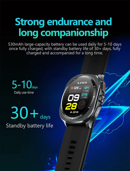 2026 New Health track Smartwatch Air Pump Airbag True Blood Pressure Health Measure Smart Watch Men Women Blood oxygen BT Call