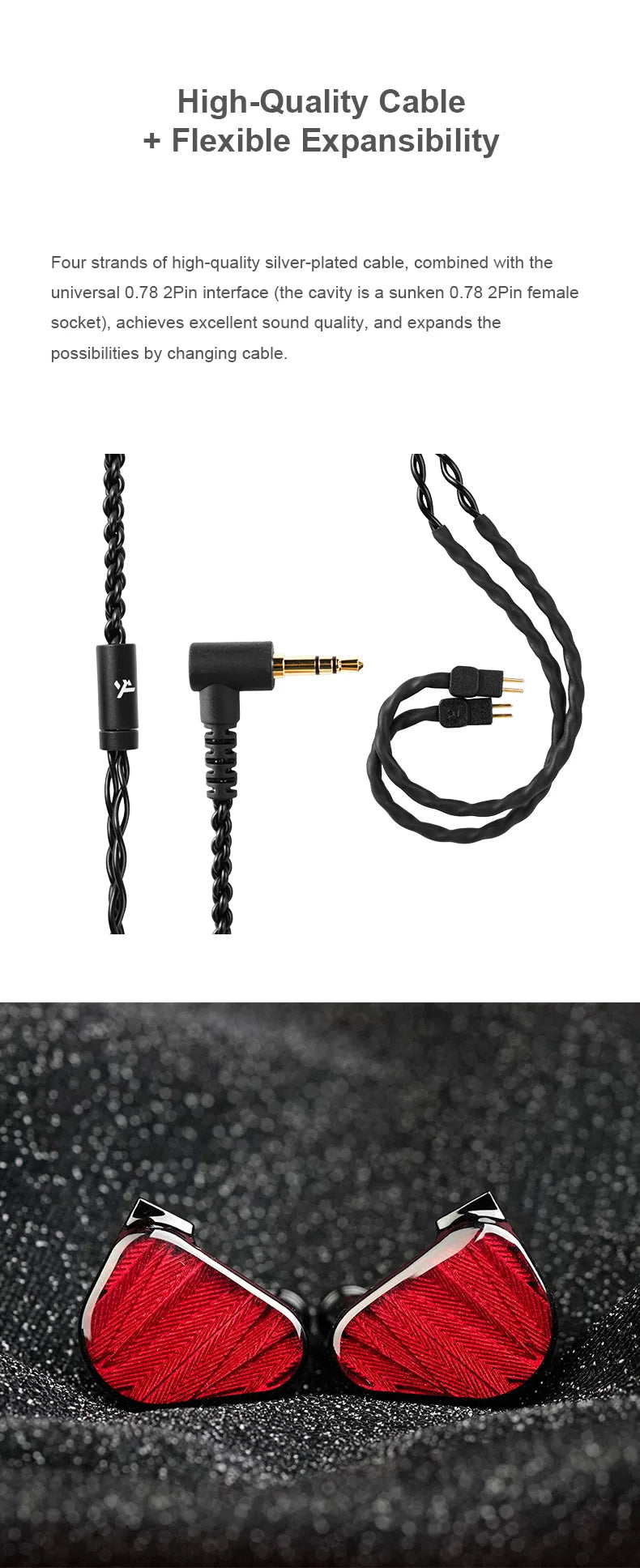 TRUTHEAR x Crinacle ZERO:RED Auriculares intrauditivos audiófilos con cable, doble driver dinámico, 0.78 2Pin HiFi