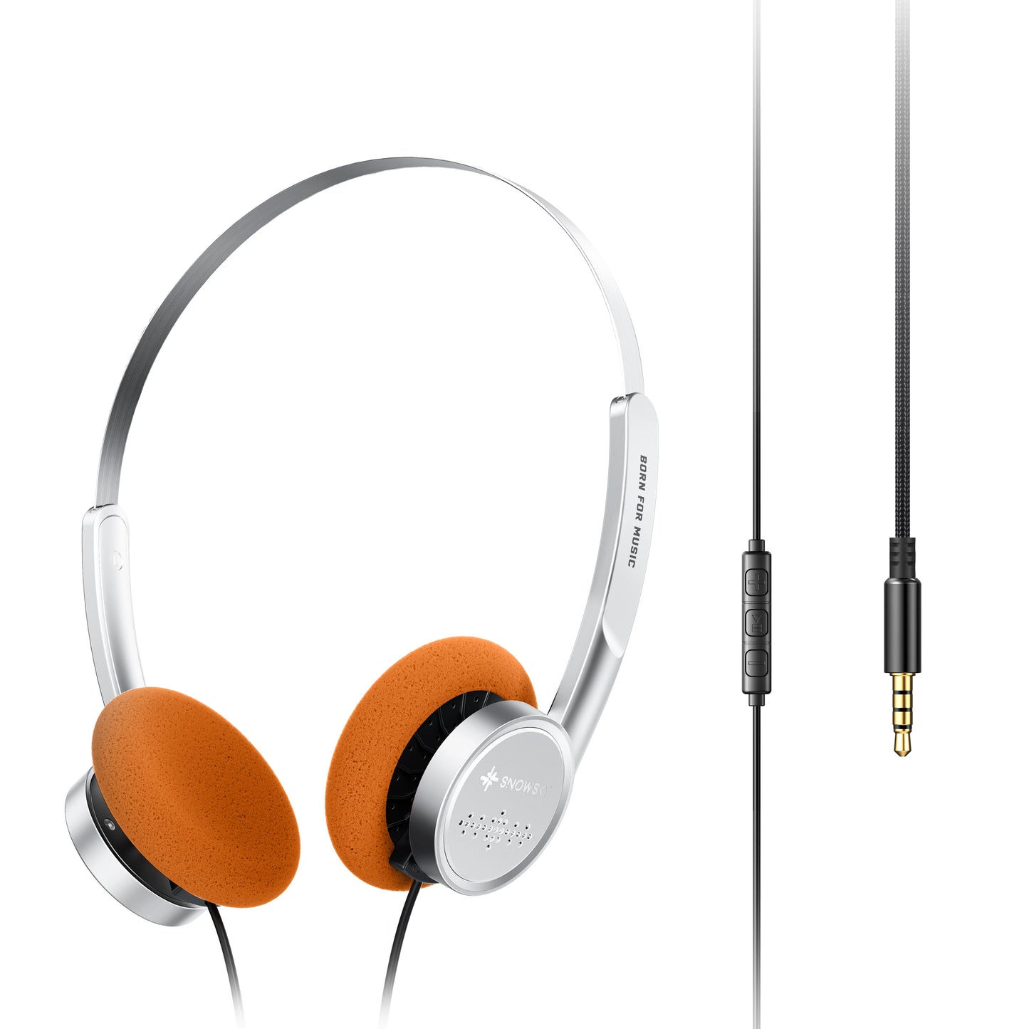 FiiO Wind 3.5mm Wired On-Ear Headphones with Microphone, HiFi Sound 40mm Dynamic Driver Gaming & Recording Headphones