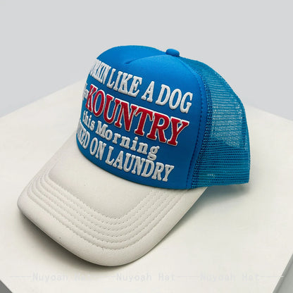 New Unisex Color Block 3D Printed Letter Baseball Hats Sunshade Hip Hop Breathable personal Trucker Caps Mesh Versatile fashion