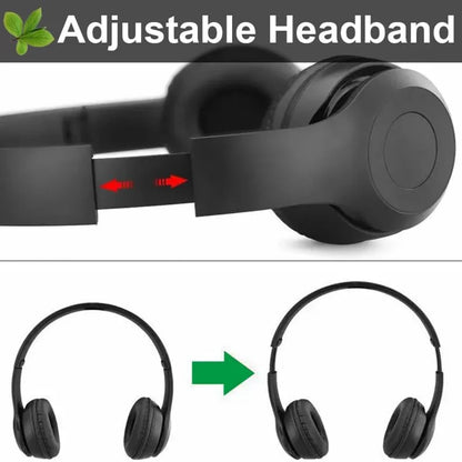High Fidelity Bluetooth Wireless Headset Over Ear Headphones with HD Mic, Premium Bluetooth Wireless Headset for Clear Stereo Sound, Sports & Daily Use