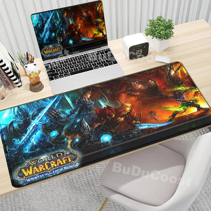 Anime World of Warcraft Deskmat Gaming Mouse Pad Computer Accessories XXL Lock Edge keyboard Mice carpet Gamer Mause Office Mats