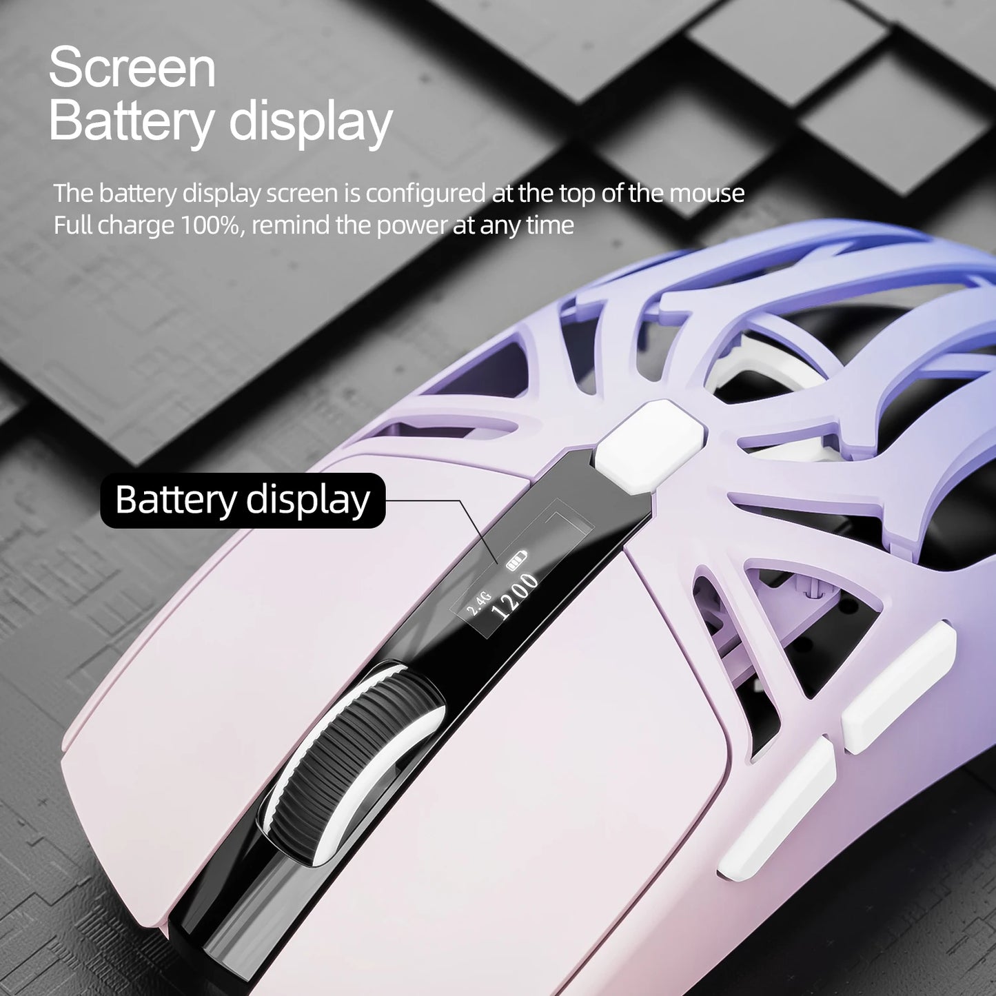 SMAILWOLF RS8 Gaming Mouse Bluetooth Wireless Tri-Mode Lightweight RGB Gaming Mouse with 11200 DPI, Rechargeable Ergonomic Gaming Mouse for PC, Laptop & Mobile