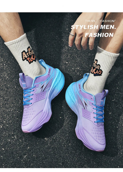 Running Shoes Carbon Board Speciality Marathon Men Sports Breathable Lightweight Women's Comfortable Athletic Nonskid Sneakers
