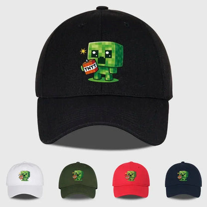 1 Creeper Pattern Baseball Cap | Unisex Hip-Hop Cap, lightweight and form-fitting, perfect for travel and casual wear year-round