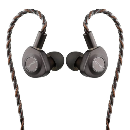KEFINE Delci HiFi Wired IEM Earphones with 10mm DLC+PU Dynamic Driver, CNC Metal Housing, Detachable 0.78mm 2Pin Cable