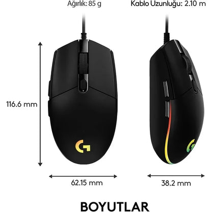 Logitech G305 G304 Gaming Mouse Wireless High DPI Gaming Mouse with 12000 DPI, HERO Sensor, Long Battery Life for PC Gaming, Home & Office