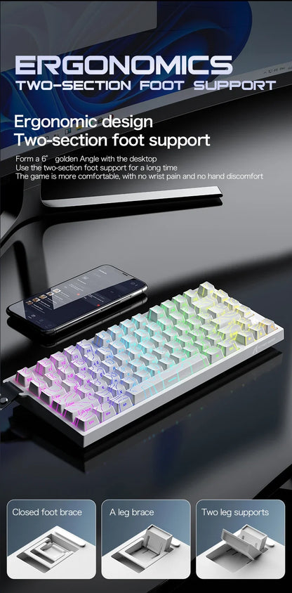 ATTACK SHARK R82 HE Wired 75% Magnetic Keyboard RGB 8000Hz Rapid Trigger 0.005mm Actuation Gaming Keyboard