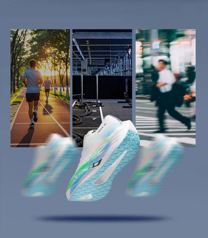 Chaussures de course pour homme, sportives, semelle en carbone, spécialisées, respirantes, légères, pour femme, confortables, athlétiques, antidérapantes, pour marathon