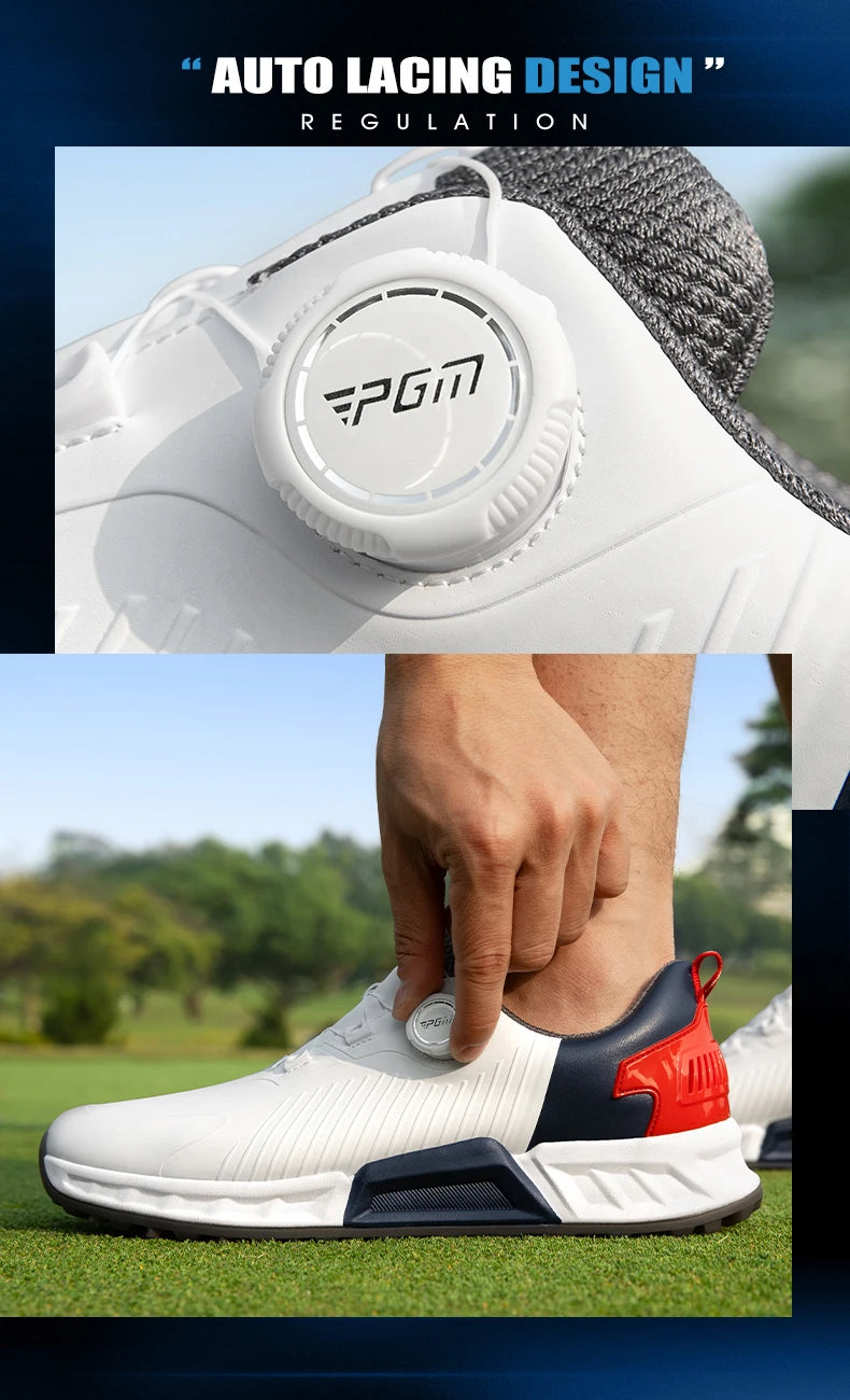 PGM golf shoes men's cushioning rebound sneakers knob men's shoes wear-resistant TPU waterproof shoes