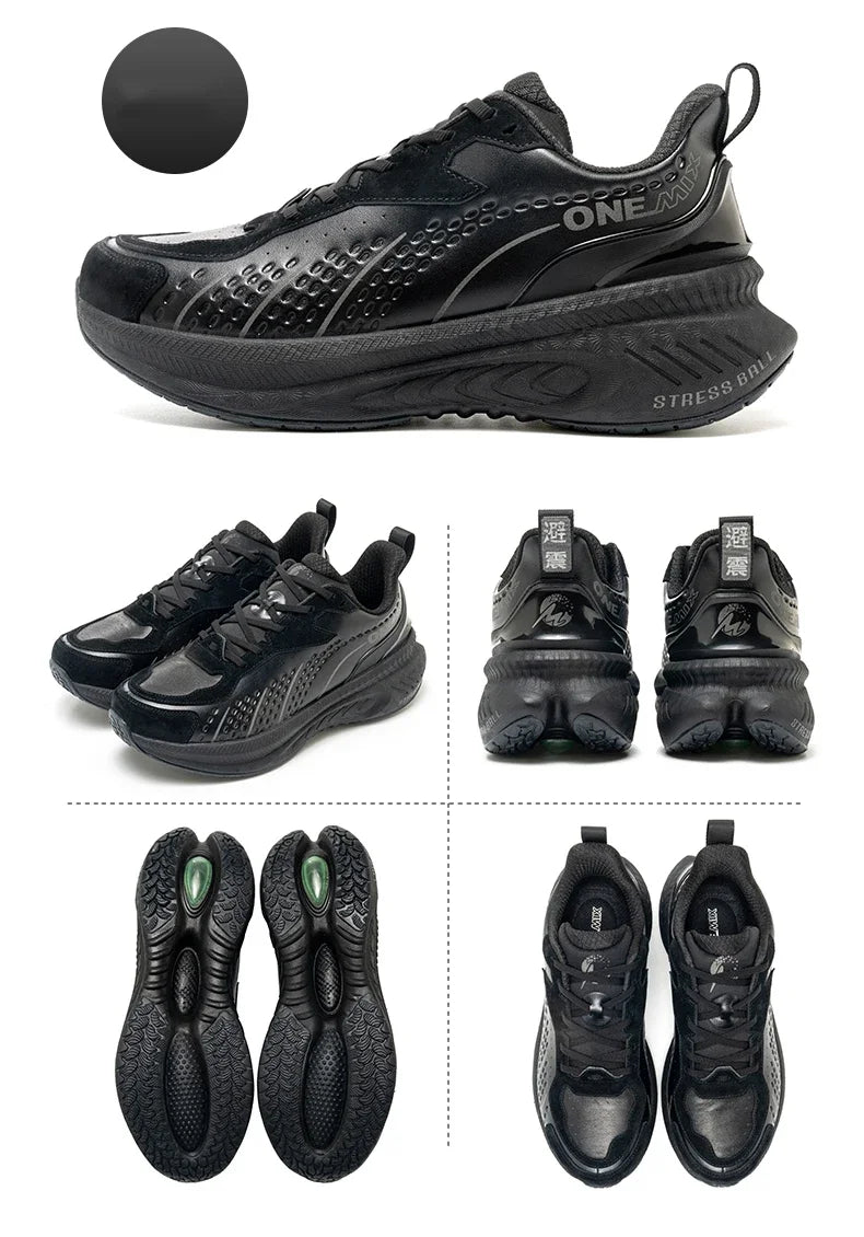 ONEMIX Scarpe da corsa invernali da allenamento per uomo Scarpe sportive in pelle calde e resistenti all’usura Scarpe da jogging da donna Scarpe da passeggio