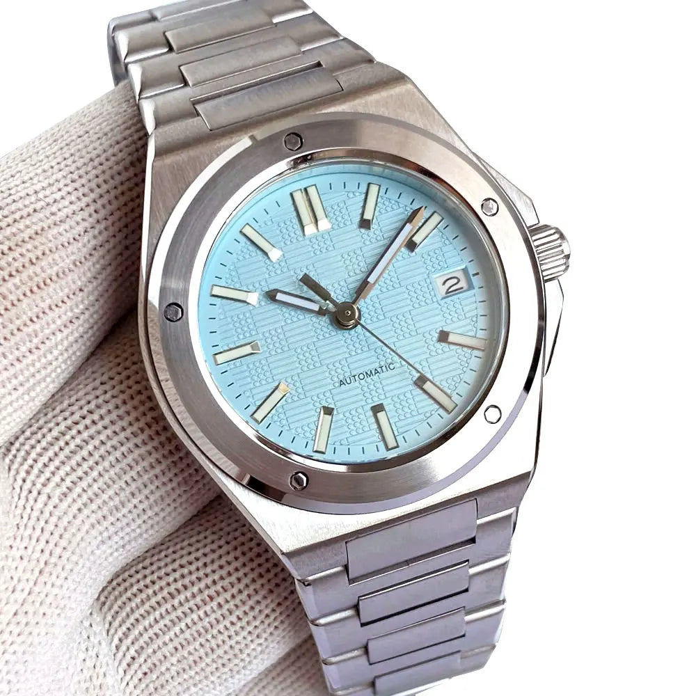 Tandorio New Black Luxury Business Engineer Style Men's Mechanical Watch Sapphire Glass 100m Waterproof NH35A Automatic Watches