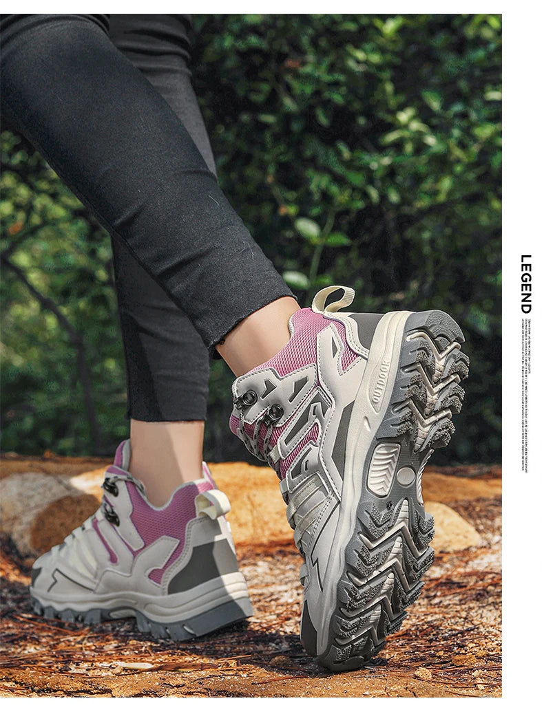 2025 New Hiking Shoes Unisex Outdoor Hiking Sports Shoes Camping Boots Ladies Waterproof Walking Shoes Non-slip Hiking Shoes