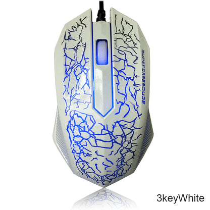 USB Wired Gaming Mouse RGB LED 2400 DPI Professional Gaming Mouse, Ergonomic USB Wired Gaming Mouse for PC, Laptop, Dota 2 & LOL