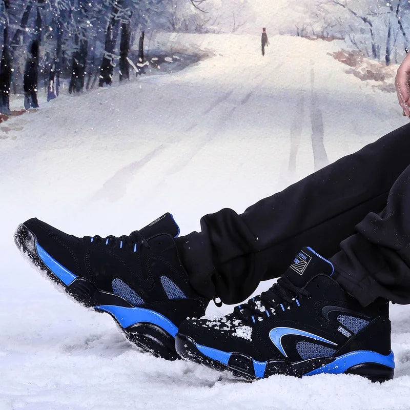 Herresnøstøvler, vintervarme, par, casual sneakers, mode, læder, udendørs, sport, løb, tennis, herre, skridsikre, store størrelser, 48, træningssko