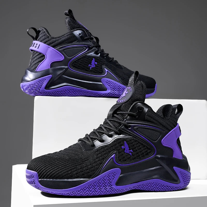Chaussures de basket-ball pour hommes, respirantes, avec amorti, antidérapantes, résistantes à l'usure, chaussures de course, chaussures de sport pour la salle de sport, baskets de basket-ball pour hommes.