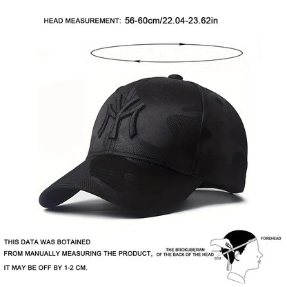 Unisex maskáčová kšiltovka s vyšívaným písmenem, nastavitelná ležérní čepice na jaro a podzim, ochrana proti slunci, sportovní golfová kšiltovka