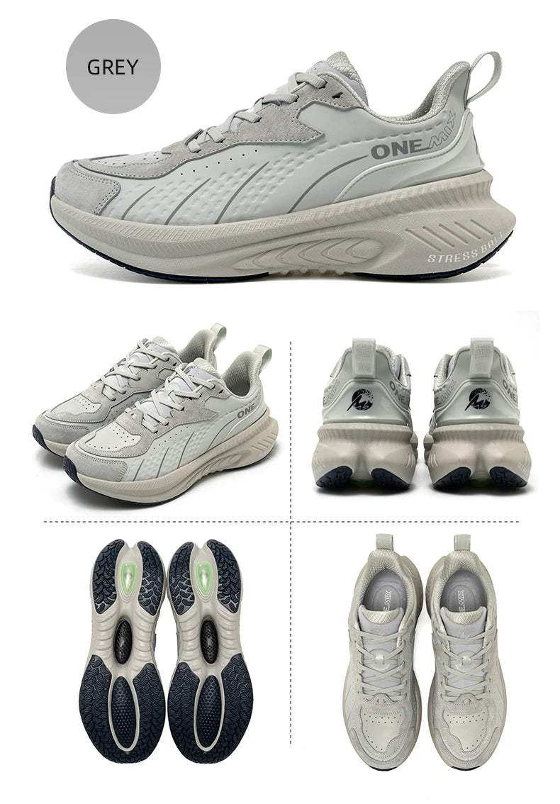 ONEMIX Scarpe da corsa invernali da allenamento per uomo Scarpe sportive in pelle calde e resistenti all’usura Scarpe da jogging da donna Scarpe da passeggio