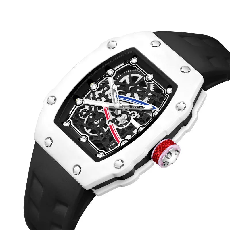 Tonneau Case Trendy Ultra-Thin Quartz Watch Men Creative Hollow Fashion Design Super Luminous Waterproof Personalize AAA Watch