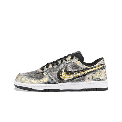 Custom Sneakers Nike Big River Immersed Moon Golden Emperor Burning Sky Flame Scorched Texture Gold Foil with Gift Bag For Men