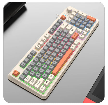 K82 Gaming Gaming Keyboard Glows Wired USB Desktop PC/Notebook Available 19-key punchless knob to adjust volume