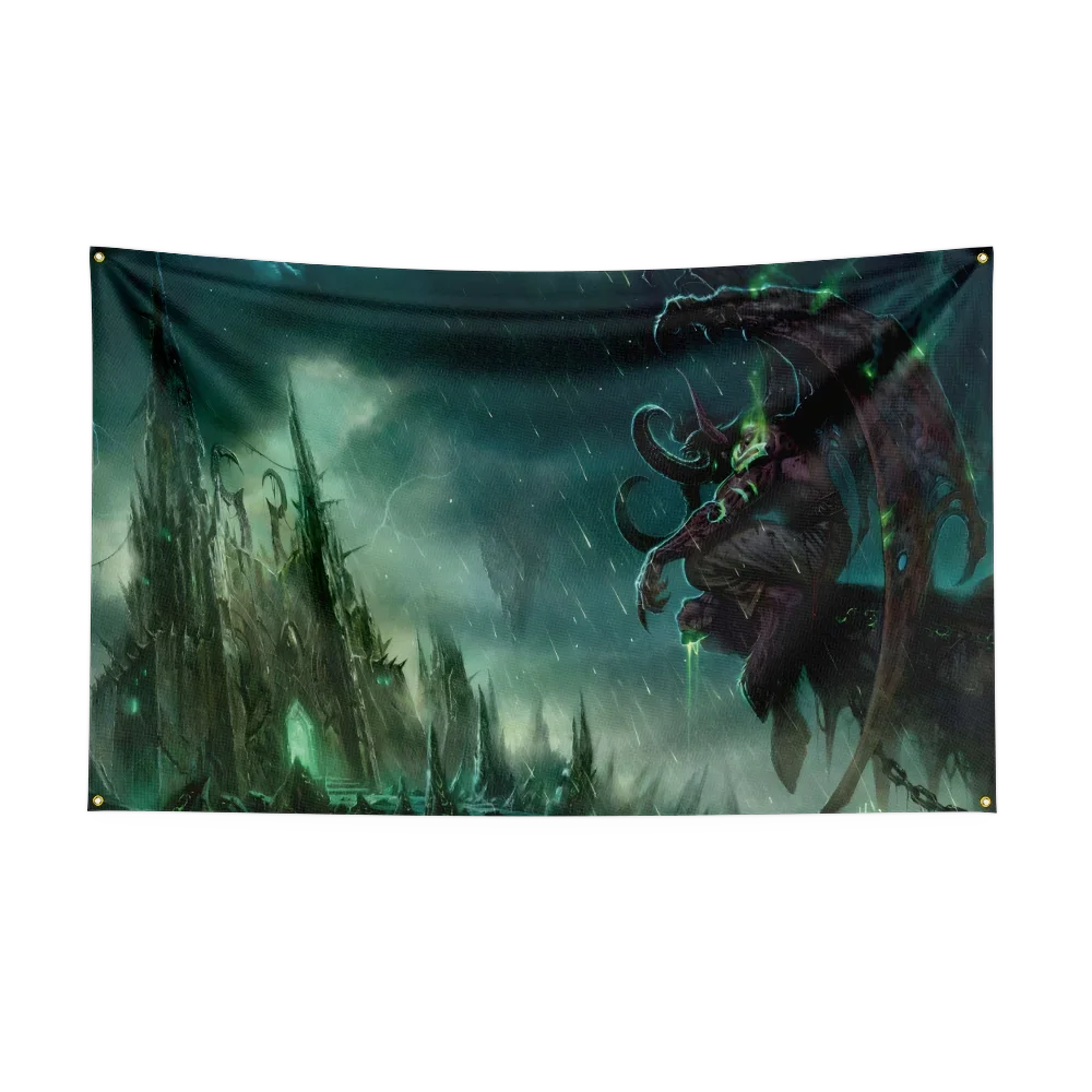 90X150CM Worlds of Warcrafts Wow Flag Polyester Digital Printed Game Tapestry Curtain For Decor dota1s