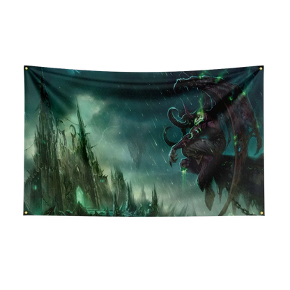 90X150CM Worlds of Warcrafts Wow Flag Polyester Digital Printed Game Tapestry Curtain For Decor dota1s
