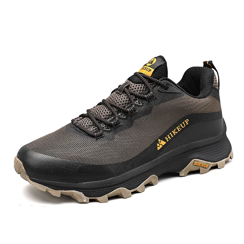 HIKEUP Chaussures de course en plein air pour hommes et femmes, antidérapantes, randonnée, camping, sports de trail, chaussures de sécurité pour hommes, confortables, baskets de trekking