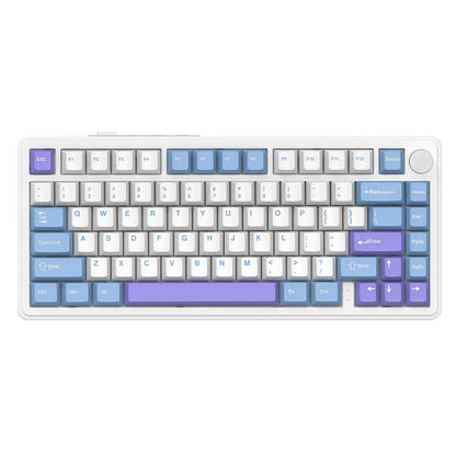 ATTACK SHARK X85 Tri-Mode-Gasket 75% mechanische Tastatur mit CNC-Drehknopf, 5-lagiger Dämpfung, Hot-Swap-Funktion, RGB-Hintergrundbeleuchtung, NKRO