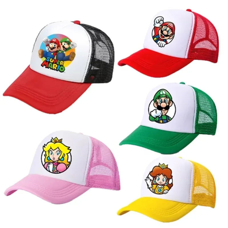 Casquettes de baseball décontractées Mario, casquettes universelles en polyester, articles pour enfants et chauffeurs routiers, casquettes ajustables pour adultes, accessoires d'anime