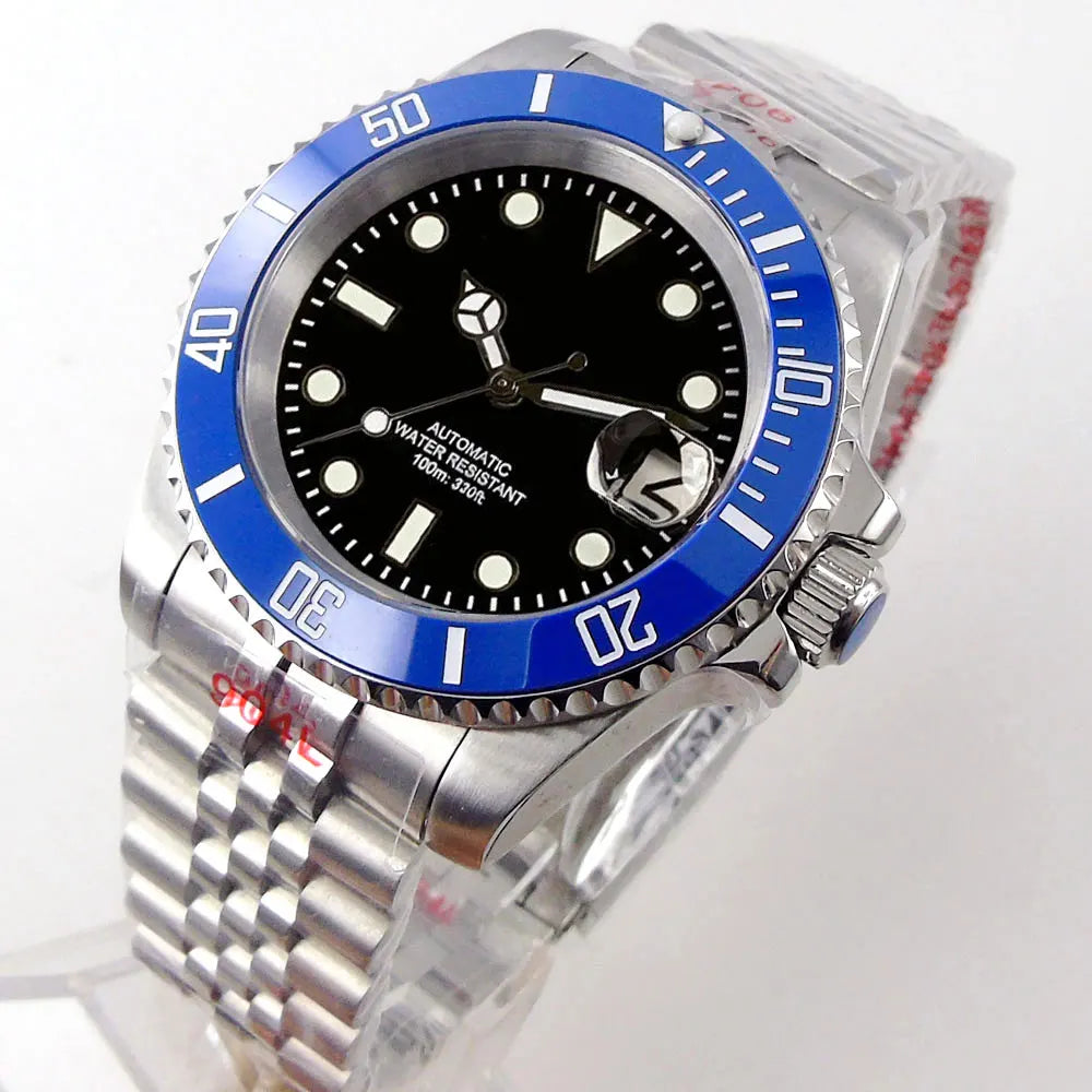 200m Waterproof Miyota8215 Automatic Men Watch Diver Watches 40mm Mechanical Movement Luminous Jubilee Strap Glide Lock Buckle
