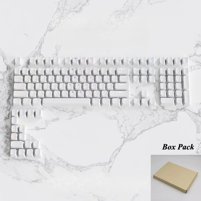 133+ Tasten OEM-Profil Gradient-Keycaps für mechanische Gaming-Tastatur mit Cherry MX Switch, PBT, hintergrundbeleuchtet, RGB-Keycap, ISO-Layout Keycaps